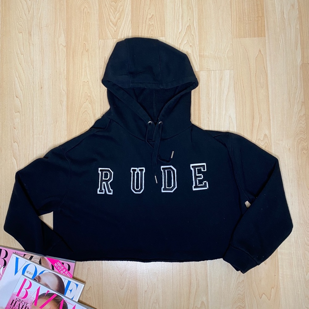 Rude cropped hoodie
